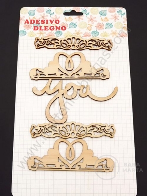 Elemente decorative din lemn 1 pachet 182033