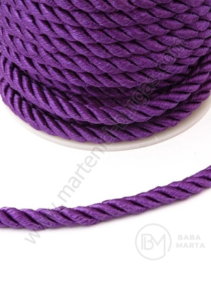 Sfoară de poliester rasucită violet 5mm, 1 metru, 441230
