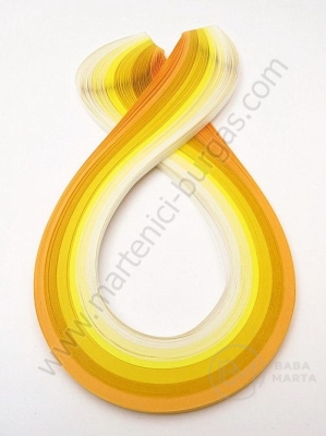 Panglici pentru quilling 3mm x 390mm gamă galbenă 1 pachet 6 culori x 20 bucăți - 120 bucăți 175078