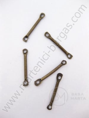 Element de conectare metalic 15x2mm bronz negru 50 buc 3567
