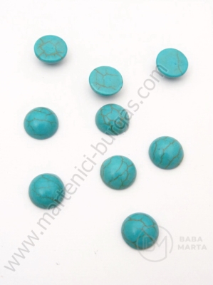 Caboșon turcoaz 8x4mm 1 pachet 10 buc 191206