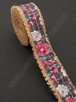Bandă de pânză de sac cu bandă textilă width 25mm - length ~2 meters 1 rollă 462040
