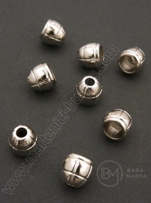 Duza SSB 10x11mm culoare argintie 30 buc 318333