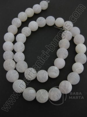 Bilă albă de agate 10mm ~38 buc 1 buc 7896