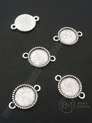 Element de conectare 21x14.5x2mm base de montare argintie 12mm 1 paquet 20 pcs 306193