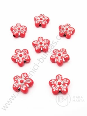 Ață argintie floare rouma 15x6mm 1 pachet 40g ~53 buc 312157