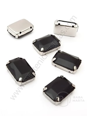 Pietriș acrilic 13x18mm negru în coș metalic 1 pachet 4 buc 151486