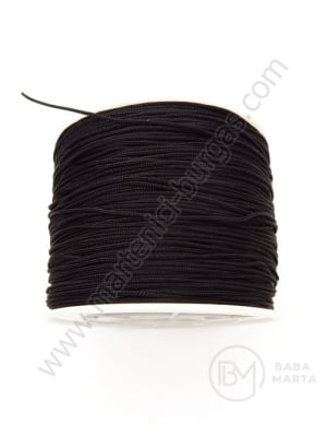 Sfoară neagră din polyester ~0.5 mm ~125 meters 1 rollă 441343