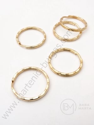 Inel dublu 1.5x25x3mm culoare aurie 1 pachet 20 buc 301887