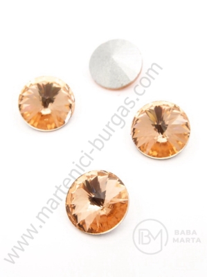 Glass stone (cristal) 10x5mm pearsică pentru încrustare 1 pachet 10 buc 151449