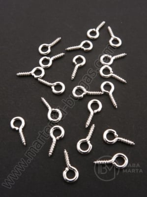 Varf metalic 4x8x1mm culoare alb 100 buc 301722