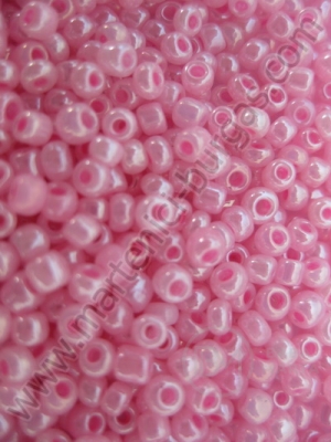 Perlă roz din sticlă 3mm 50g 333062