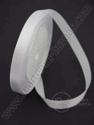 Panglică de satin 10mm albă ~22 metri 451555