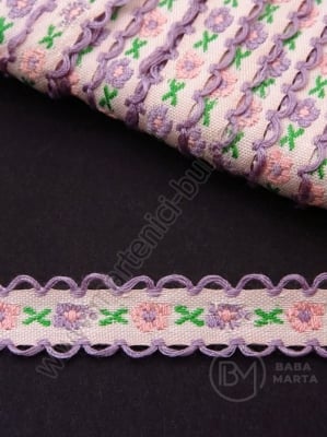 Panglică cu flori 13mm 1 pachet ~20 metri 411191