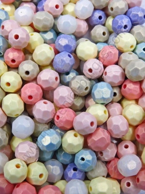 Bilă 8mm mată fațetata colorată 1 pachet 40g ~165 buc 312881