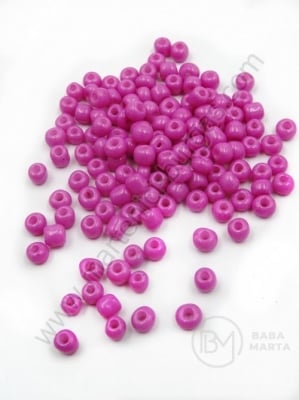 Mărgele de sticlă roz închis 4~5x3~5mm gaură 1.3mm 1 pachet 50g 334151