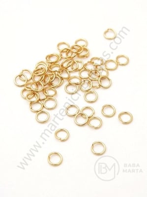 Inel 4x0.7mm steel placat cu aur 1 pachet 20 buc 307678
