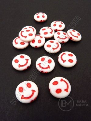 Monedă smile 14x4mm roșu 1 pachet 40g ~67 buc 312533
