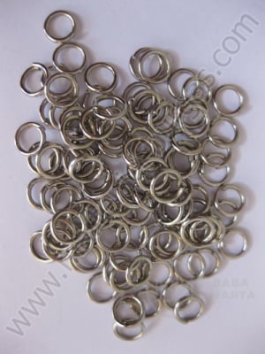 Inel metalic 5x0.7mm culoare argintie 1 pachet 200 buc 301553