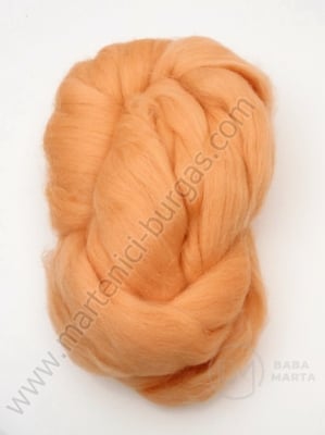 Fir 100% lână piersic dungat ~5 metri 100 grame 431229