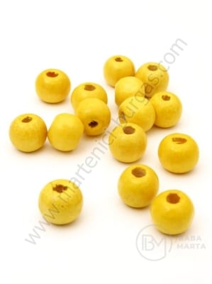 Bilă de lemn 10x9mm galbenă 1 pachet 40g ~120 buc 321180