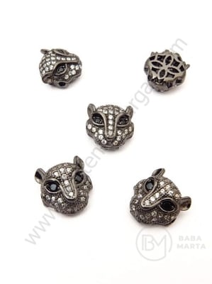 Mărgele Panther 11mm alamă cu zirconii forjate 1 bucată 305189