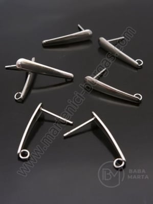 Închizătoare cercei 20x4mm OȚEL (304) gaură 1.8mm 1 pachet 4 buc 305672