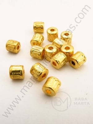 Mărgele metallice 5.5x5.5mm color aurie 30 buc 308345