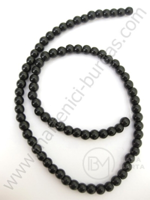 Mărgele de sticlă neagră 4mm ~80 bucăți 1 bucată 343050
