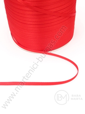 Panglică de satin 3mm roșu 20 metri 451188