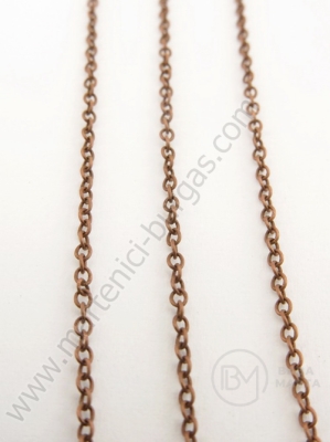 Lanț (alamă) 2x1.5x0.5mm color cupru NF 1 metru 301261