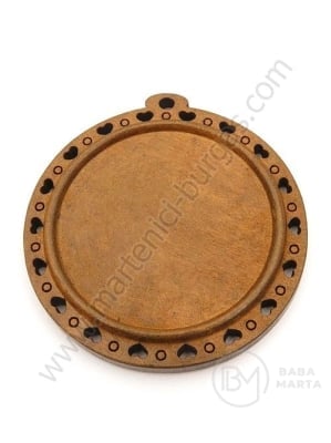 Pandantiv din lemn pentru bijuterii lăcuit 57x53x5mm bază de montare 40mm 1 pachet 3 buc 182128