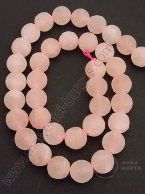 Bilă de cuarț roz mată 10mm ~37 buc 1 buc 351573