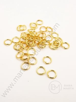Inel metalic 5x0.7mm culoare aurie 1 pachet 200 buc 301177