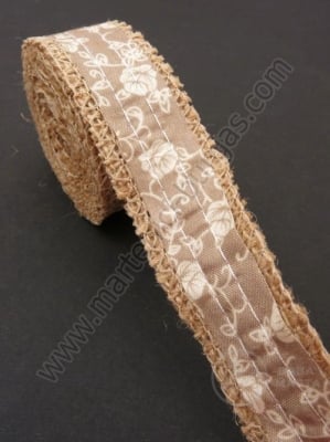 Bandă de pânză de sac cu bandă textilă width 25mm - length ~2 meters 1 rollă 462020