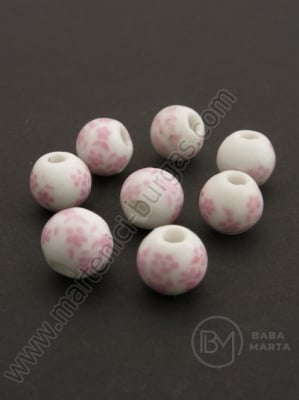 Bilă de porțelan 10mm vopsită gaură 3mm 1 buc 335214