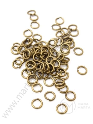 Inel metalic din bronz antic, 4 mm. 200 buc. 301059