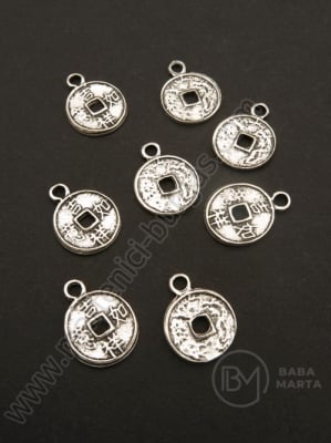 Pandantiv metalic 17x13mm argint 10 bucăți 308596