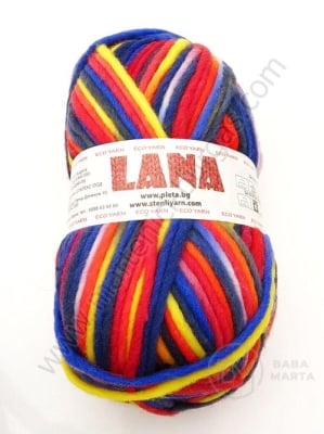 Fir LANA colorat 100% lână merinos 100g ~120 metri 431304