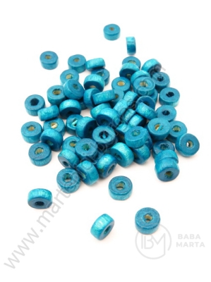 Șaibă din lemn 6x3mm, gaură albastră, 2mm, 1 pack, 40g ~660 pcs. 321142