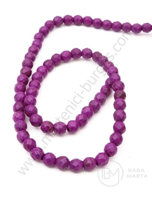 Mărgele sintetice fațetate turcoaz violet 6mm ~67 buc 1 buc 352017