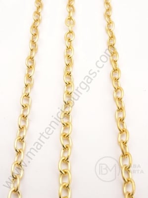 Lanț metalic 3x5x1mm culoare aurie 1 metru 301777