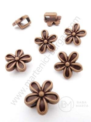 Mărgele floare 18x10mm gaură 10x3mm 1 pachet 40g ~47 buc 312675