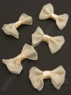 Panglică organza 34x24x6mm crem 5 buc 461069