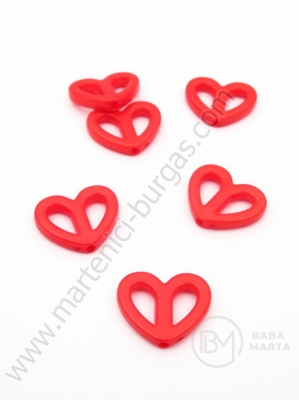 Inimă 20x18mm roșu 1 pachet 40g ~84 buc 312081