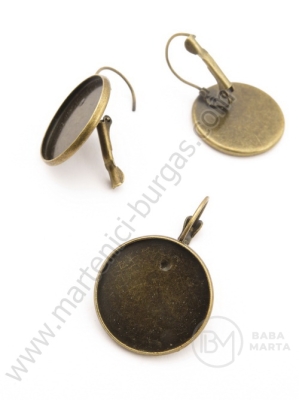 Base tip cercei pentru incrustare 18mm 1 pachet 4 buc 301832