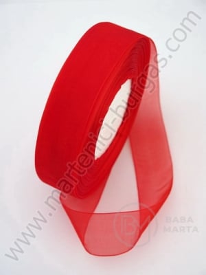 Panglică organza 20mm roșu ~45 metri 451567