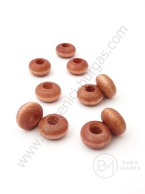 Șaibă din lemn 13~14 x ~7mm brown open hole 5.5mm 1 pachet 50 buc 321197