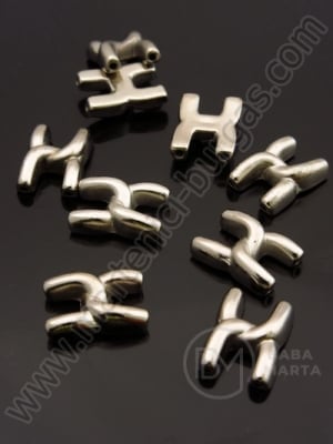 Distant pentru mărgele SSV 14x10mm argintiu 60 buc 318046