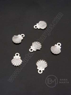 Pandantiv coajă OȚEL 8x6x0.6mm 1 pachet 20 buc 305665